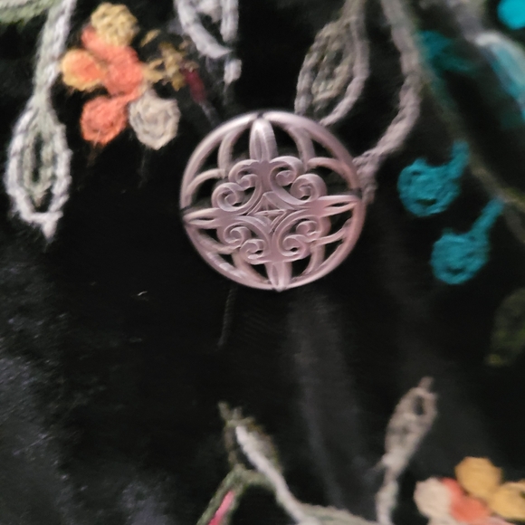 VTG VINE STREET Cardigan M Velvet Floral Embroidered Boho Whimsigoth Whitchy - Picture 3 of 17